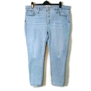 Madewell Light Wash 9” High Rise Skinny Jeans Button Fly Women’s Plus size 35 20